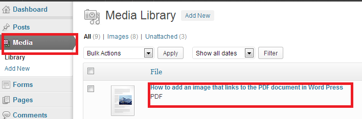 Adding cover image to PDF documents in WP 04