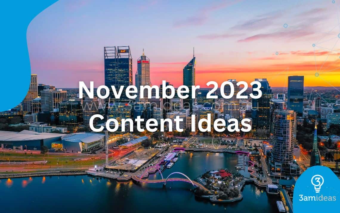 Social Media Content Ideas November 2023